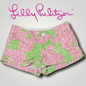 Lilly Pulitzer, Walsh Shorts Mimosa Citrus Chino Style Patterned Women’s Size 0